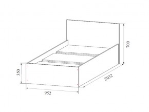 Кровать одинарная (Без матраца 0,9*2,0) в Салехарде - salekhard.magazin-mebel74.ru | фото