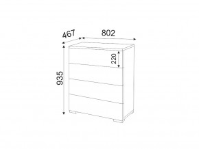 М05 (ручка брусок) Комод (4 ящика) в Салехарде - salekhard.magazin-mebel74.ru | фото