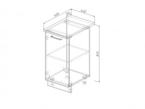 Н 40 Модуль нижний Без Столешницы МН 40 в Салехарде - salekhard.magazin-mebel74.ru | фото