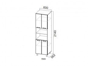 П600/2140 Пенал 600/2140 в Салехарде - salekhard.magazin-mebel74.ru | фото