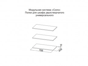 Полки для шкафа двухстворчатого универсального в Салехарде - salekhard.magazin-mebel74.ru | фото