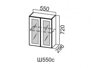 Ш550с/720 Шкаф навесной 550/720 (со стеклом) в Салехарде - salekhard.magazin-mebel74.ru | фото