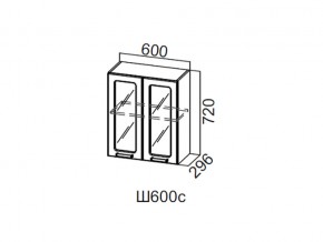 Ш600с/720 Шкаф навесной 600/720 (со стеклом) в Салехарде - salekhard.magazin-mebel74.ru | фото