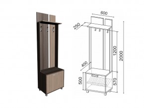 Вешалка 600 Вест Модуль 1 в Салехарде - salekhard.magazin-mebel74.ru | фото